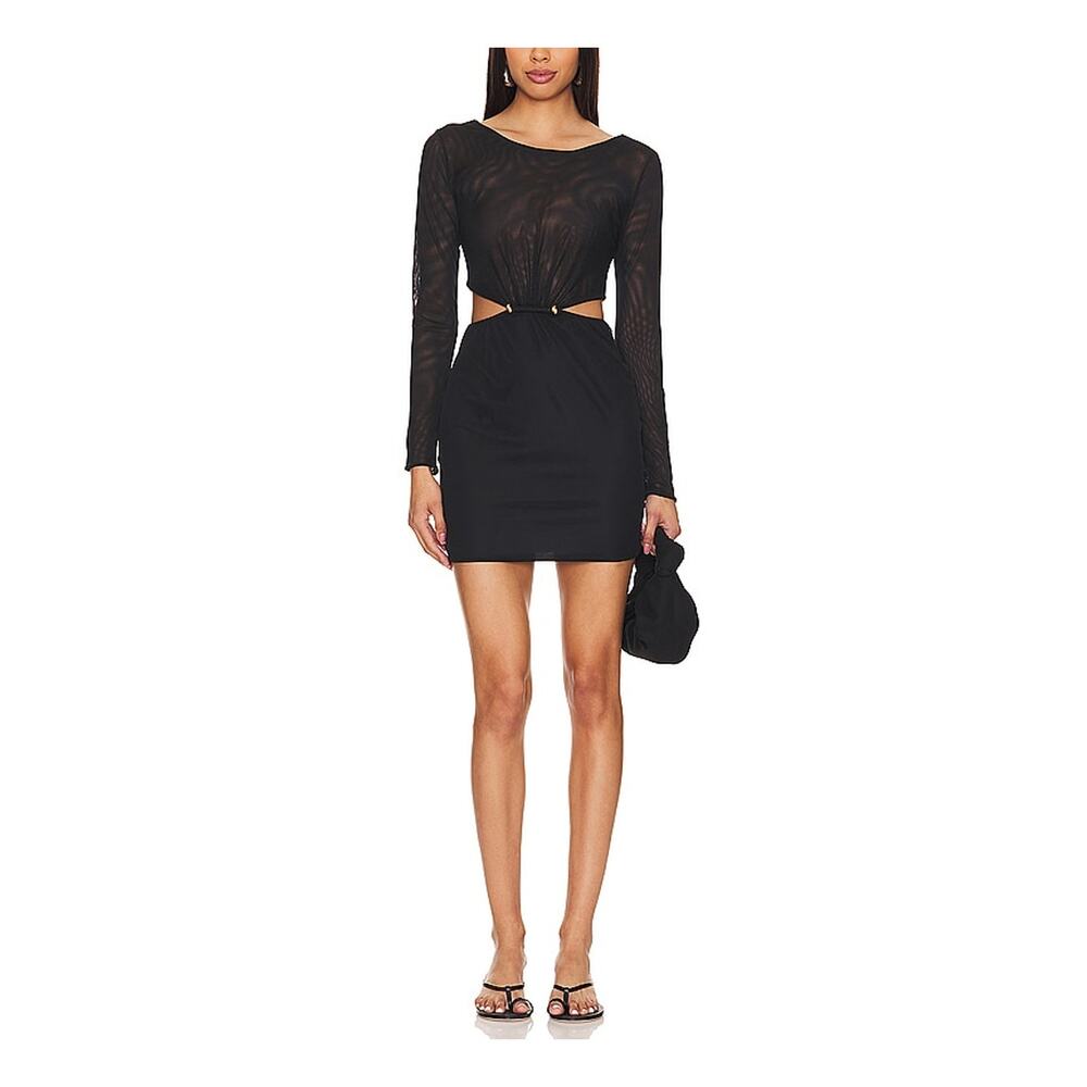 Vix Black Cut-Out Dress swim cover